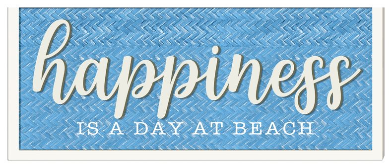 Happiness Is A Day At Beach framed sign