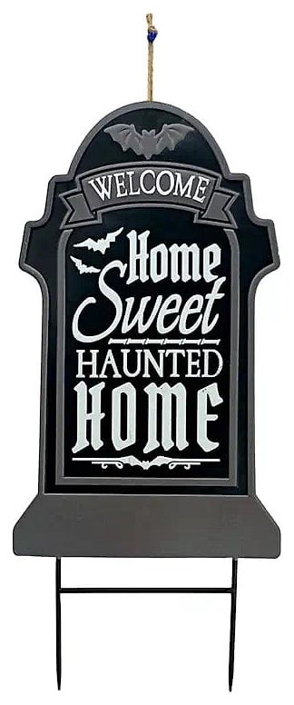 Home Sweet Haunted Home yard stake
