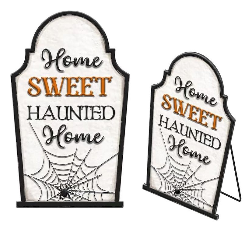 Home Sweet Haunted Home standing sign set