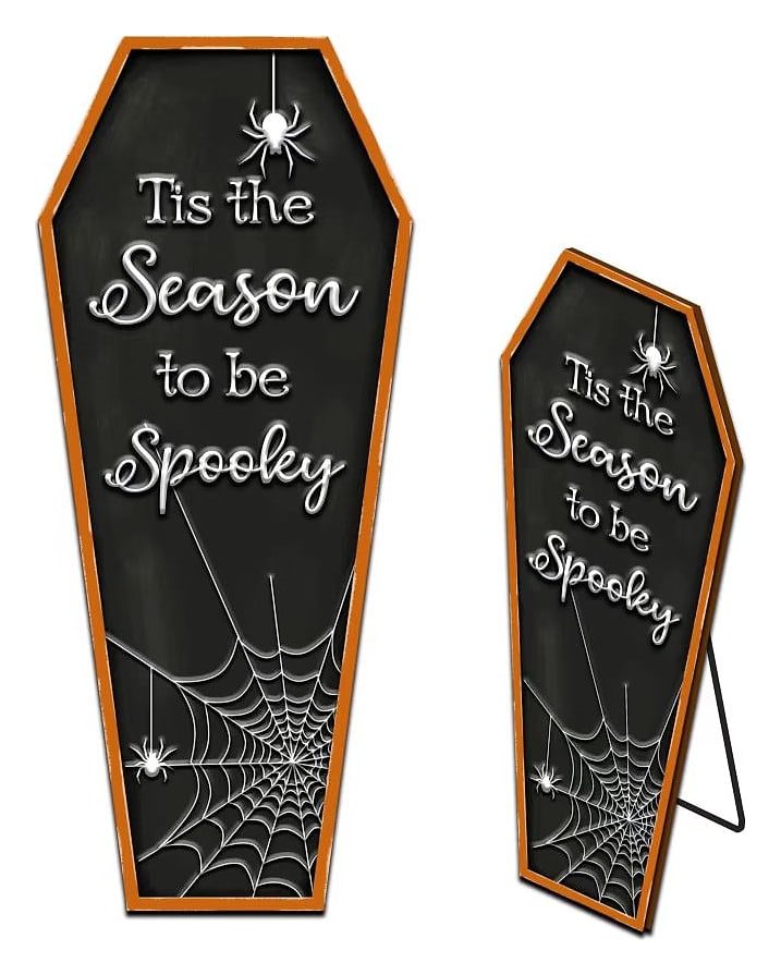 Tis the Season to be Spooky coffin sign set