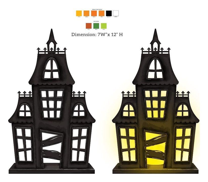 Haunted house LED standing decoration