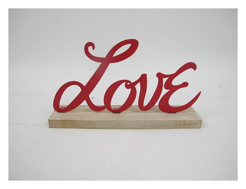 Love standing word block