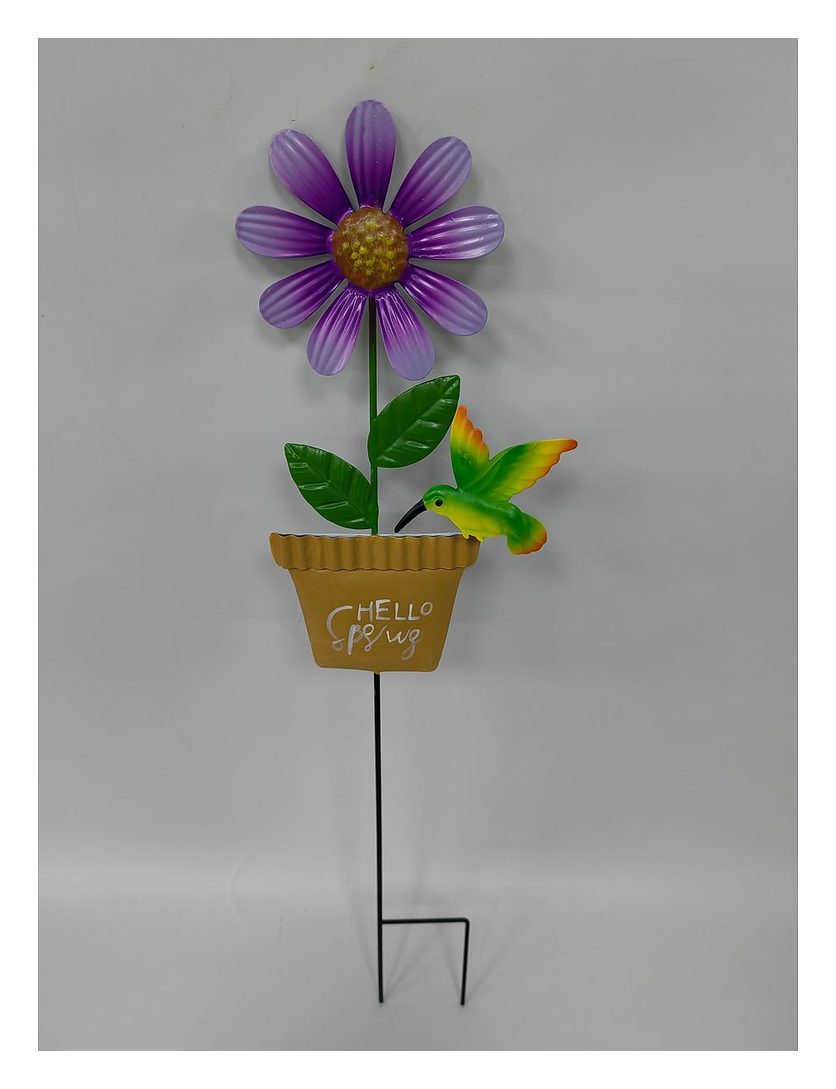 Daisy flower pot garden stake