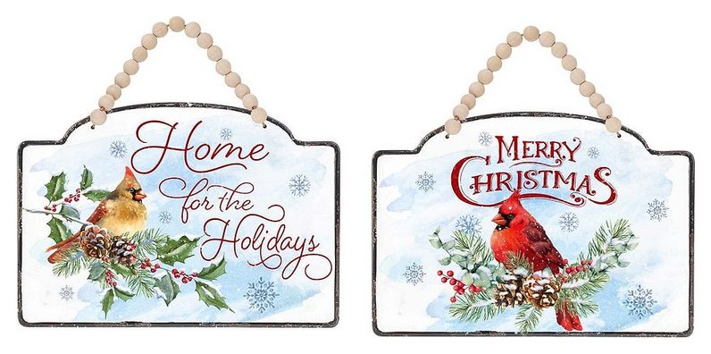 Home for the Holidays cardinal sign set