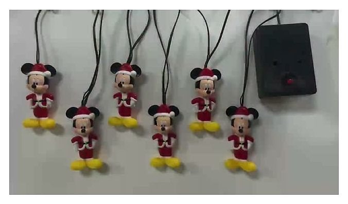 Halloween character LED light string, 5 figures