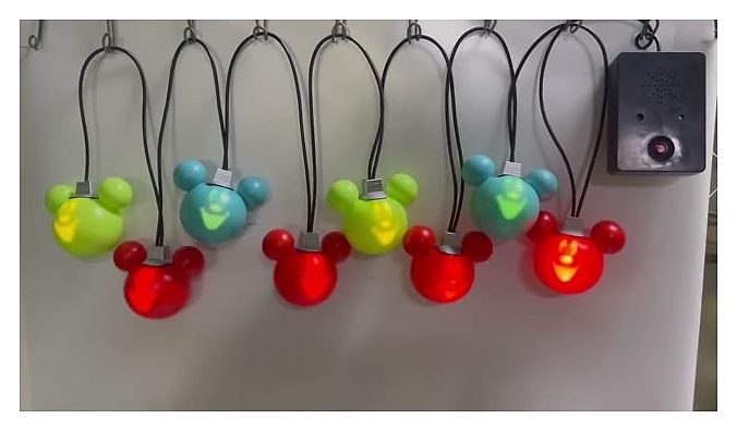 Halloween mouse-head LED light string, multicolour