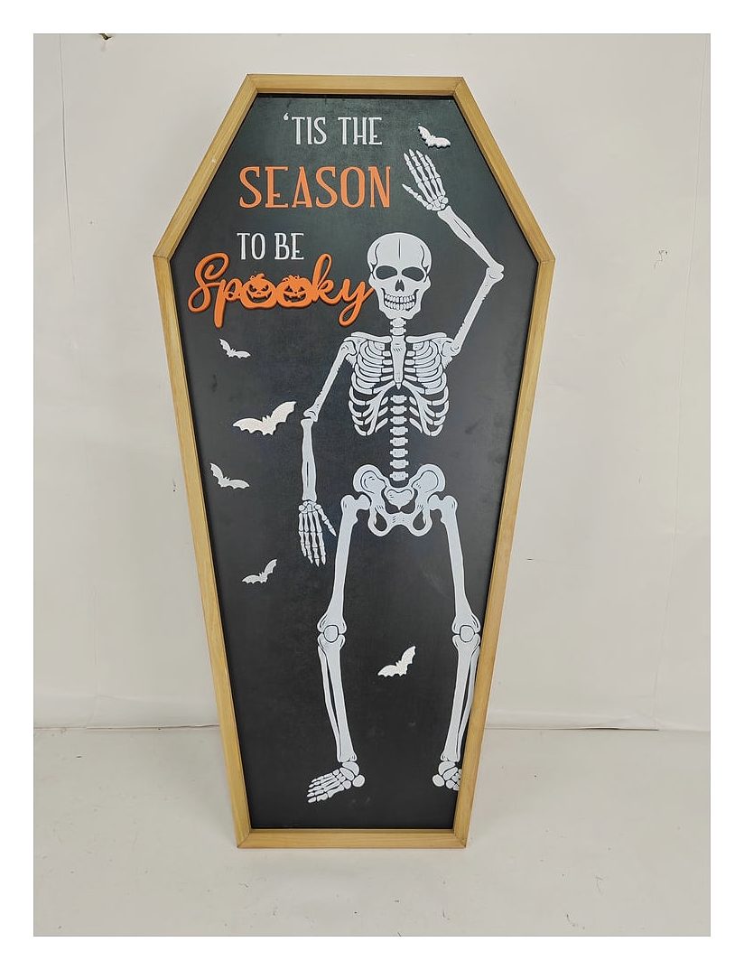 Tis the Season to be Spooky skeleton sign