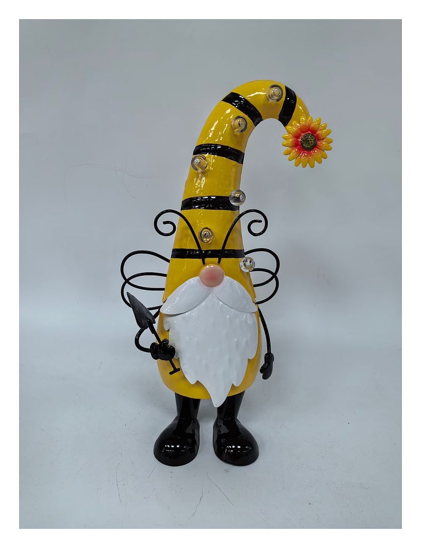 Bee gnome standing figure, yellow